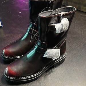 Arizona Jean Company Red and Black Combat Boots